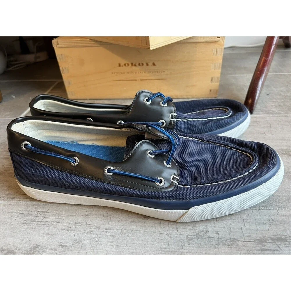 Sperry Top-Sider Men's Size 13 M Bahama 2-Eye Navy Blue Boat Shoes STS13135
